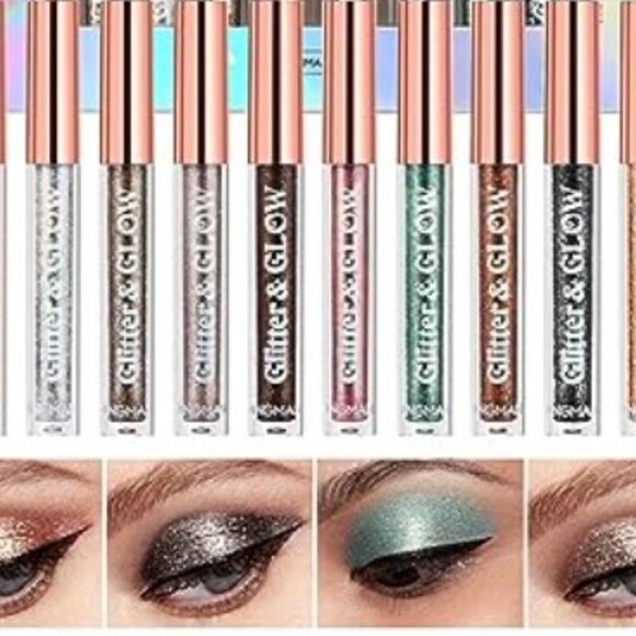 Shimmer Smokey Eyes Liquid Eyeshadow Metallic Matte Color Changing Quick Dry - Picture 2 of 16